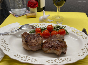 Lammkoteletts Cherrytomaten und Bärlauch