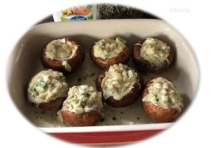Gefüllte Champignons im Ofen